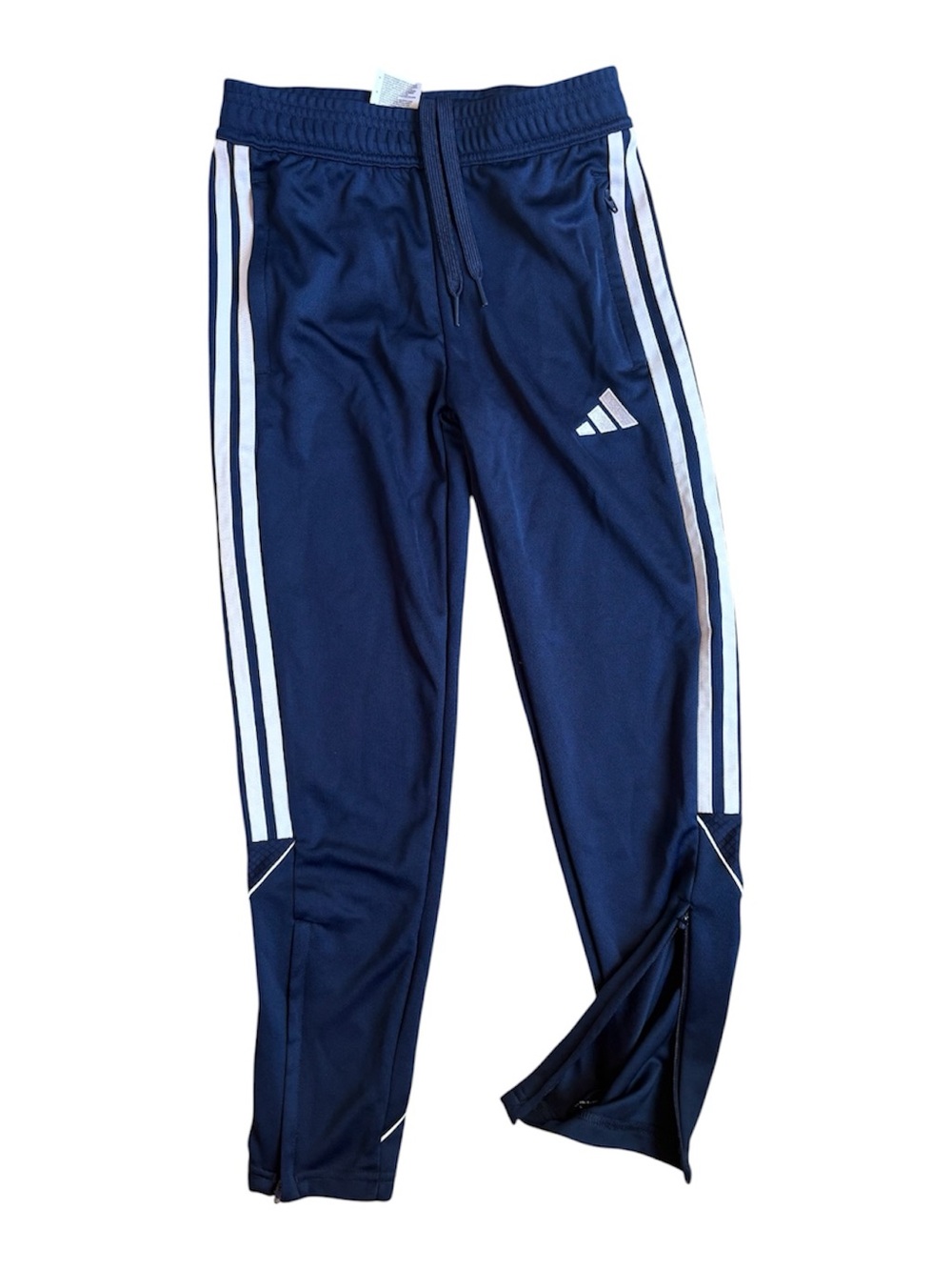adidas Kids Navy Joggers with White Side Stripes -  Girls Tiro 23 League Pants